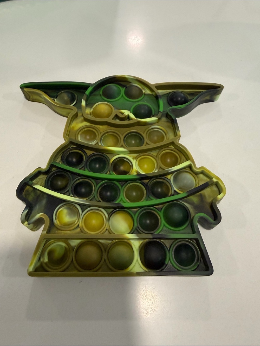 Camo Silicone Yoda Pop Fidget Toy